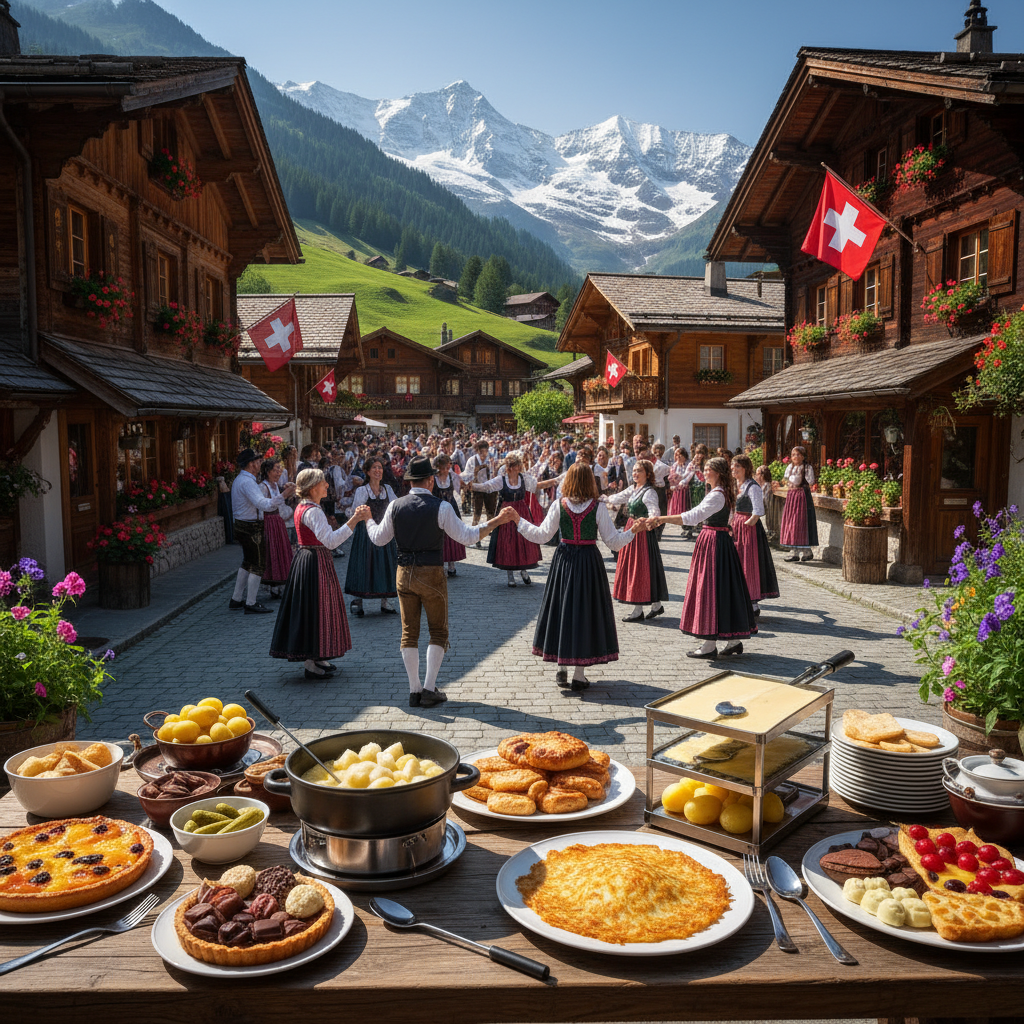 explorez les traditions suisses authentiques et savourez leur gastronomie unique en découvrant les fêtes emblématiques de la suisse.