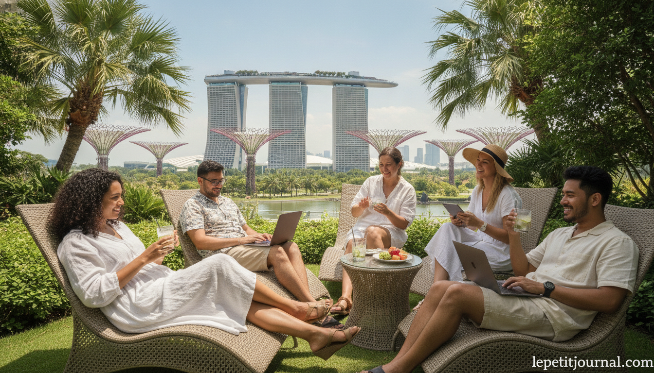 découvrez comment l'équipe de lepetitjournal.com profite de ses vacances à singapour en se déconnectant partiellement, alliant détente et actualité locale.